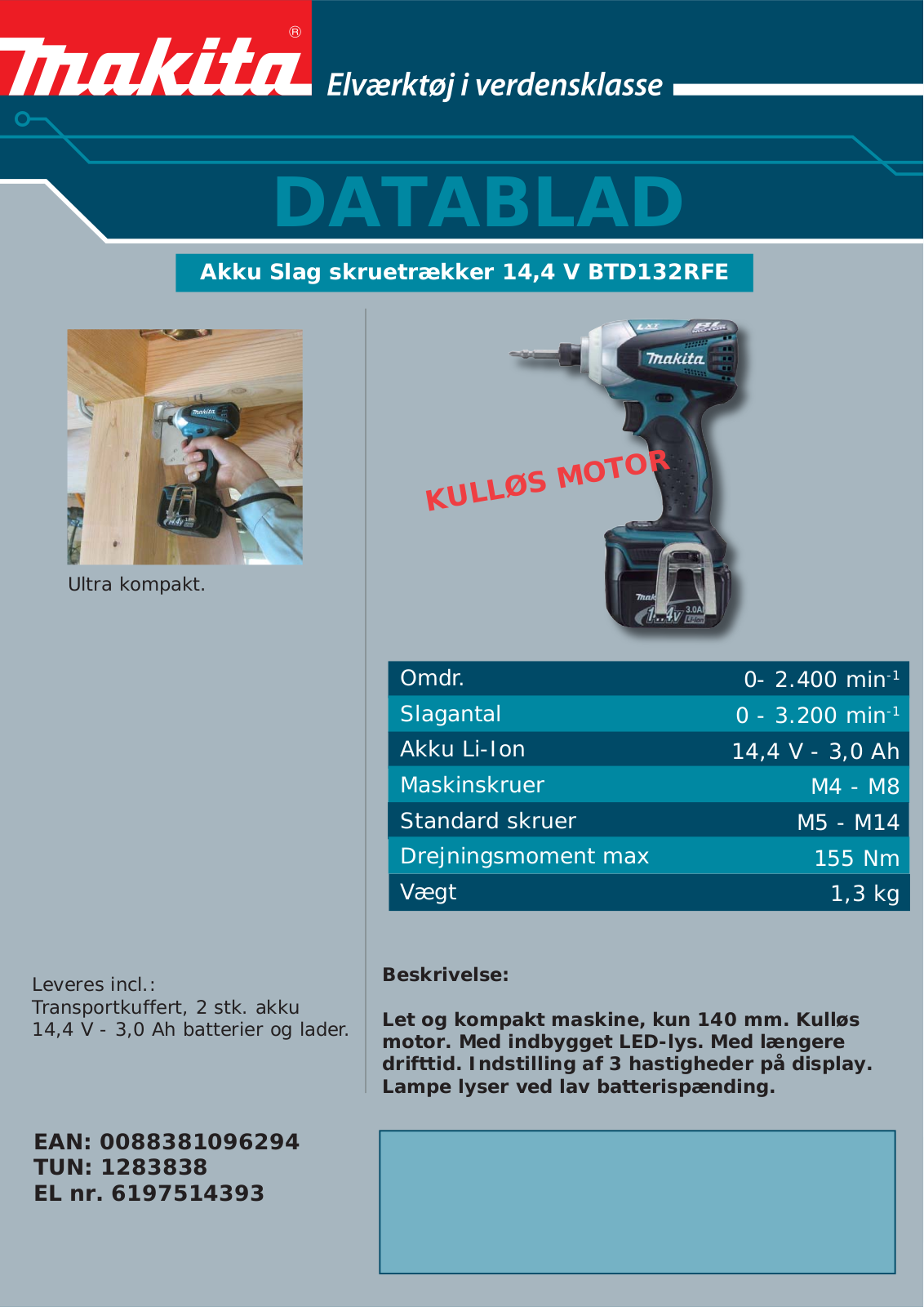 Makita BTD132RFE User Manual