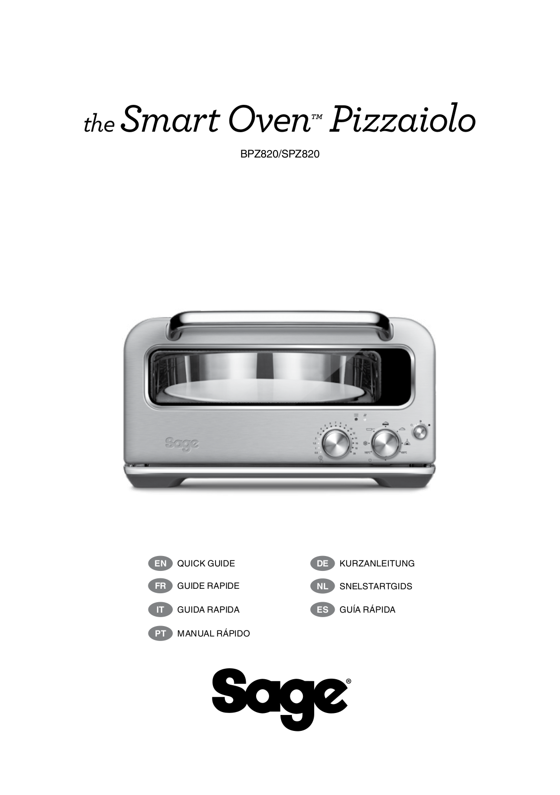 Sage Smart Oven Pizzaiolo, BPZ820, SPZ820 User guide - ManualMachine.com