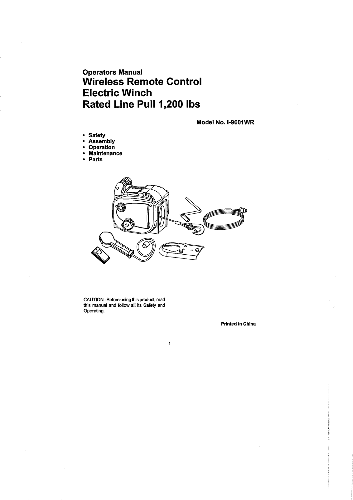 MVP I9601WR0105 User Manual