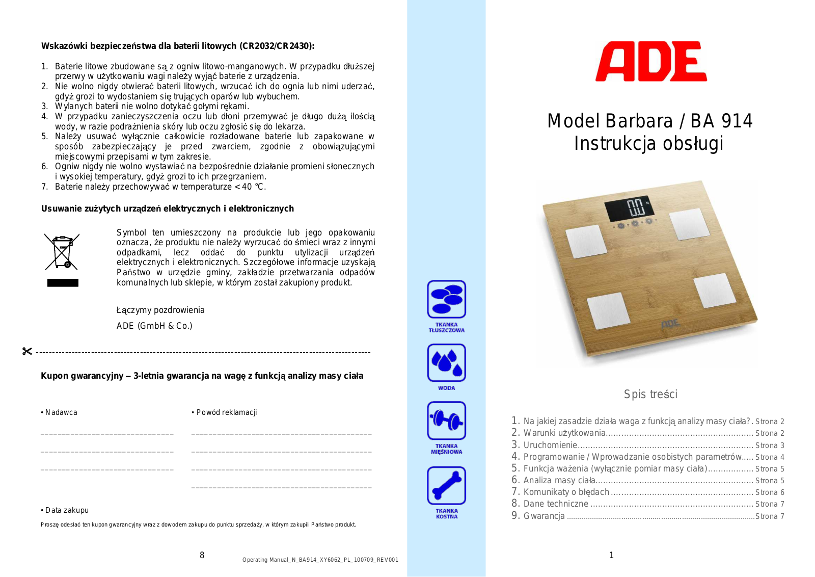 ADE BA 914 User guide