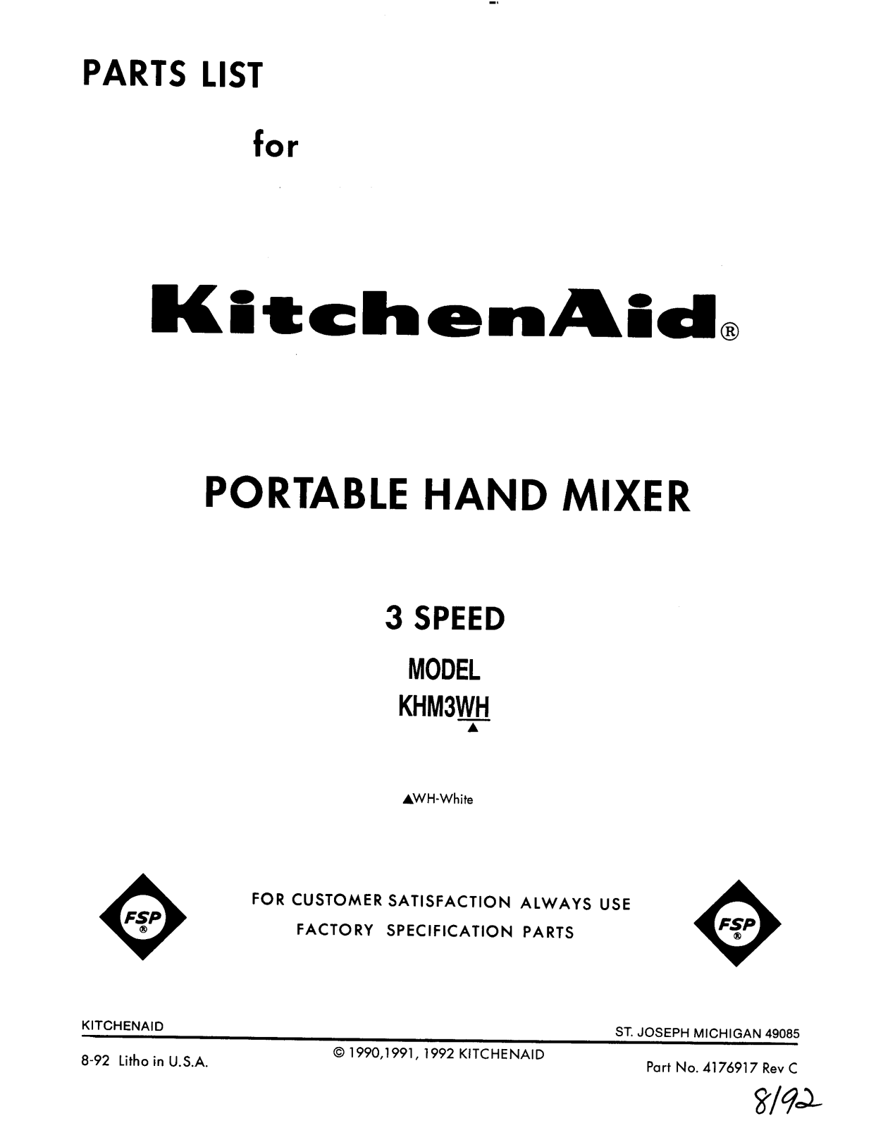 Kitchenaid Khm3wh, Khm3wh5 Installation Template