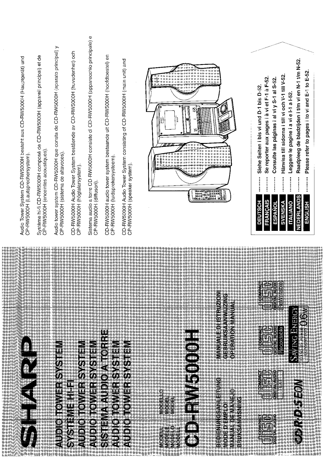 Sharp CD-RW5000H User Manual