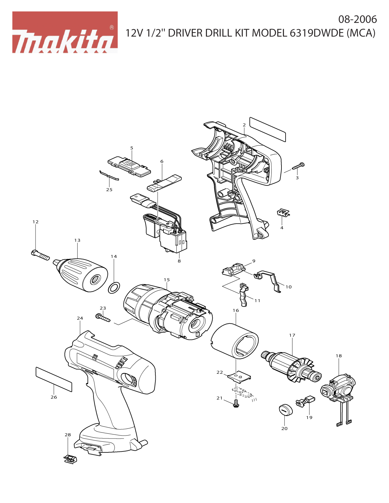 Makita 6319DWDE User Manual