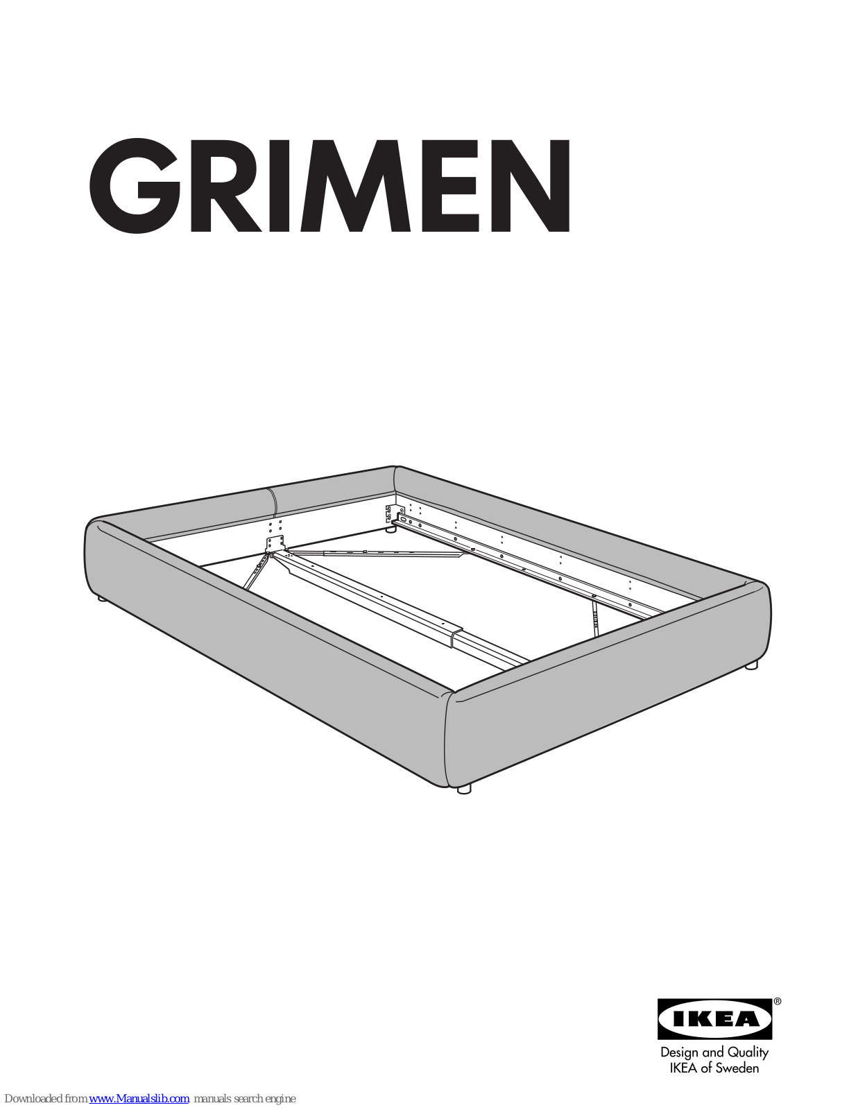 IKEA GRIMEN BED FRAME FULL & QUEEN, GRIMEN Instructions Manual - ManualMachine.com