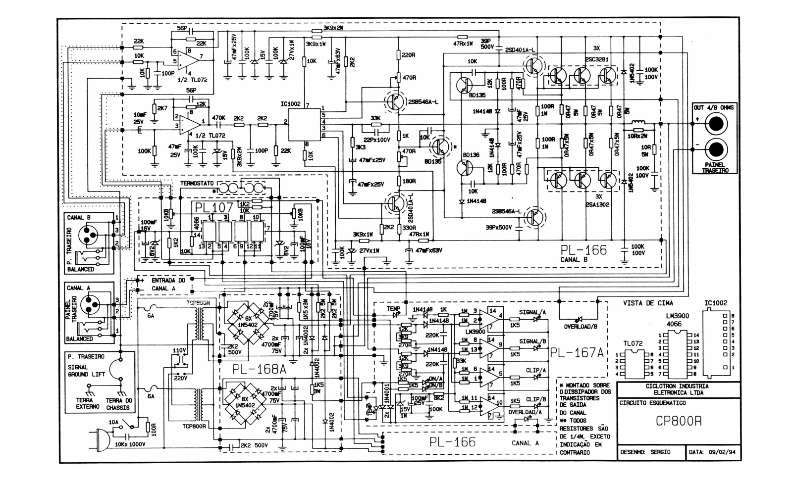 CICLOTRON CP800 R Schematic