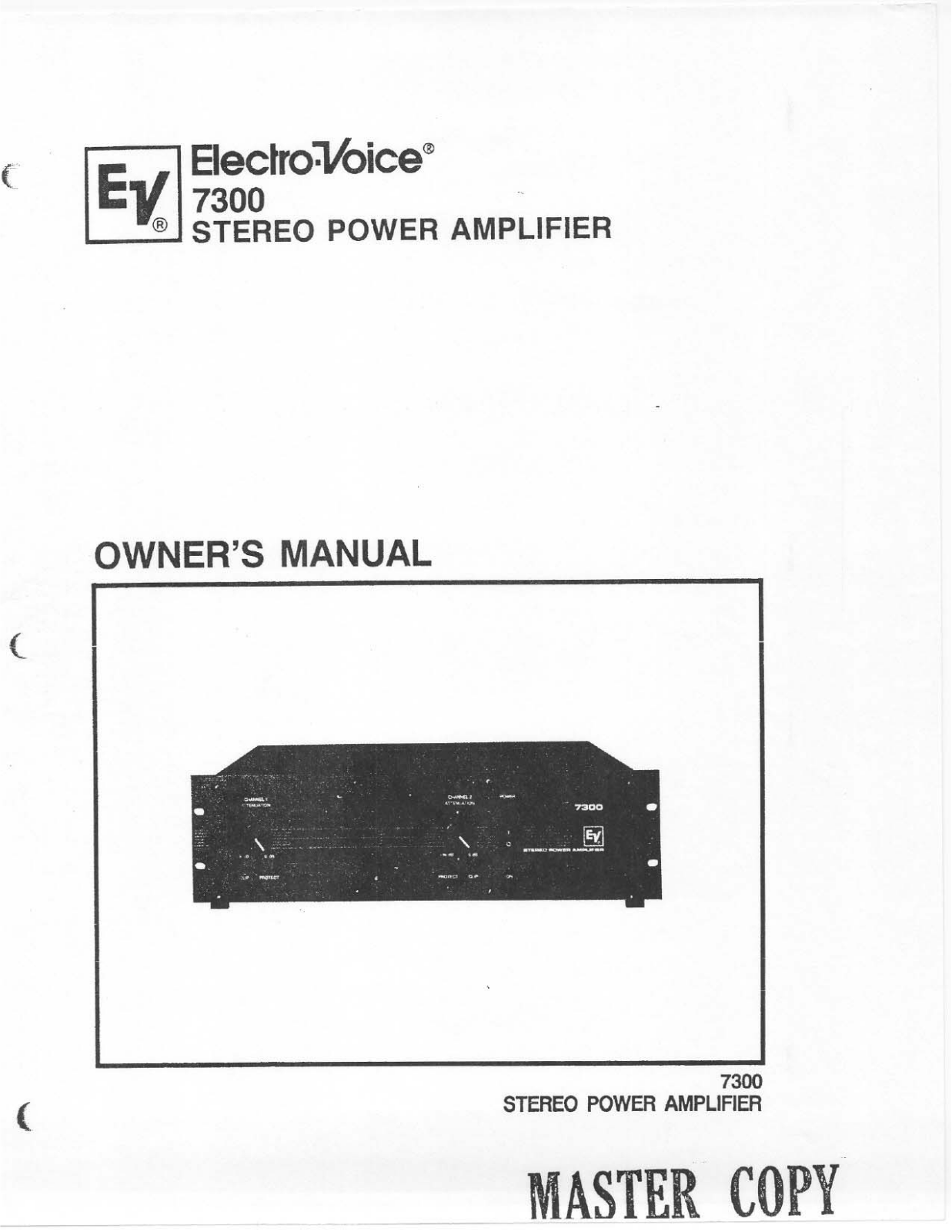 Electro-Voice 7300 User Manual