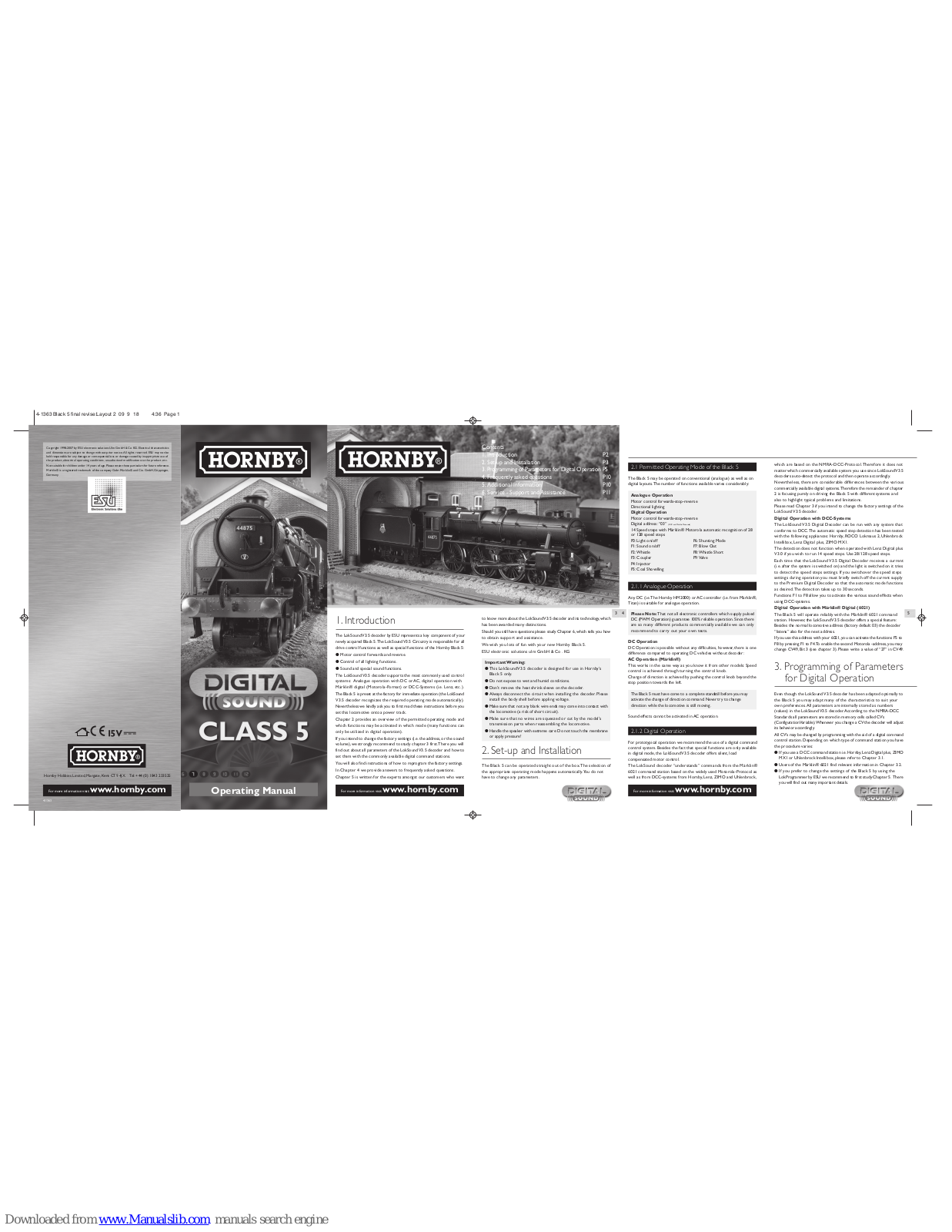 Hornby Class 5 Operating Manual - ManualMachine.com