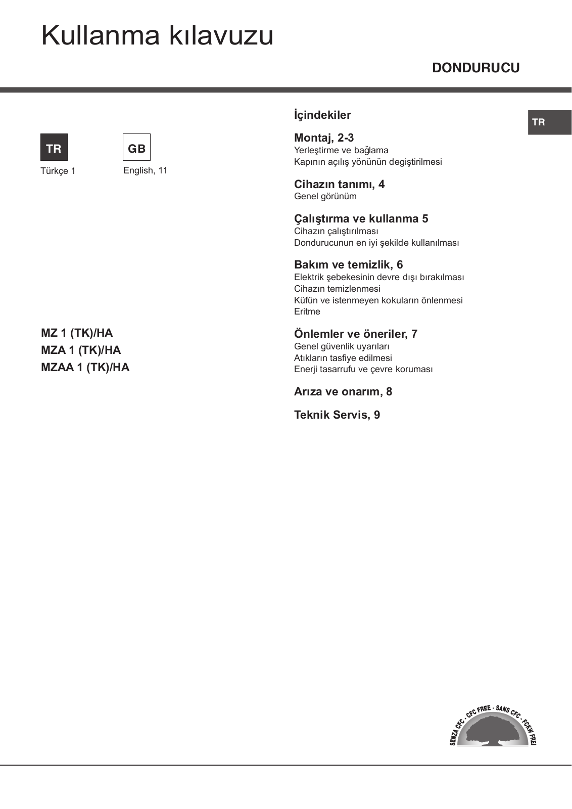 HOTPOINT/ARISTON MZAA 1 (TK) User Manual