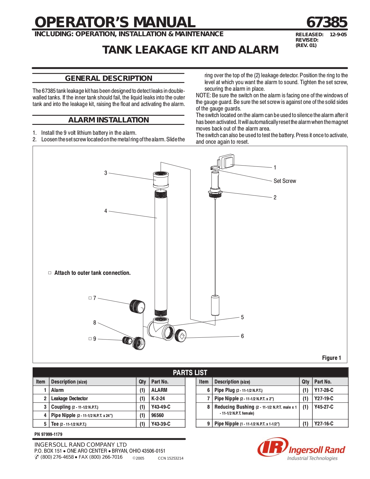 Ingersoll-Rand 67385 User Manual