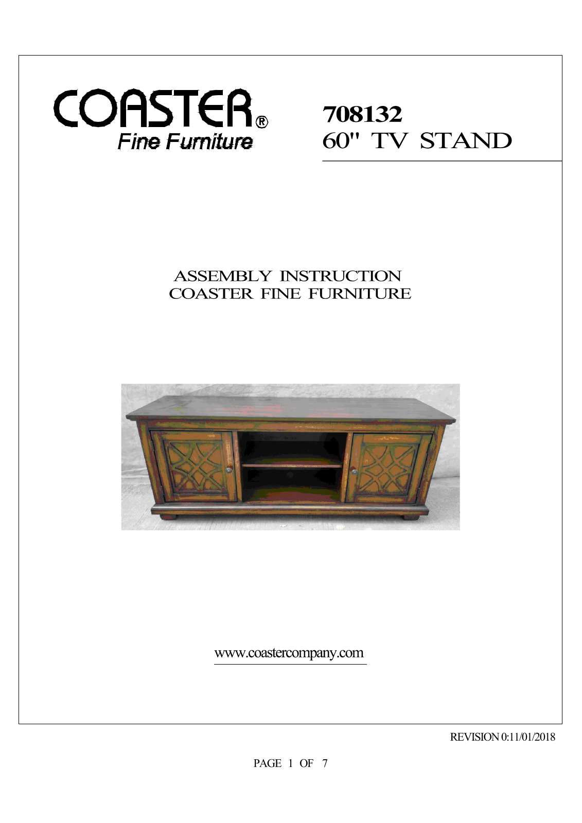 Coaster 708132 Assembly Guide - ManualMachine.com