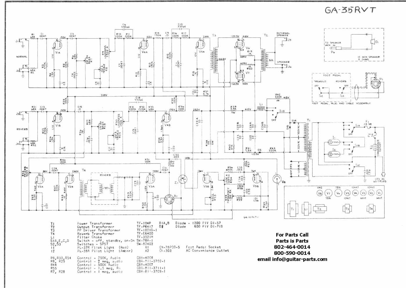 Gibson ga35rvt schematic