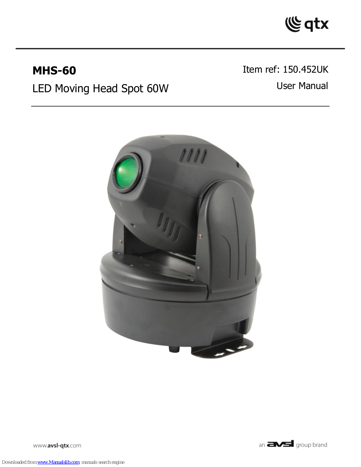 Qtx MHS-60, 150.452UK User Manual