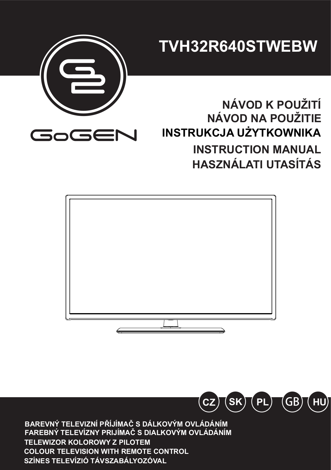 Gogen TVH 32R640 STWEBW Operating Instructions