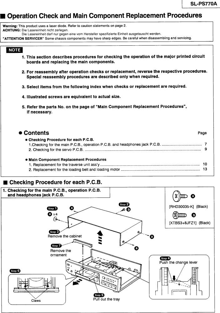 Technics SLPS-770-A Service manual
