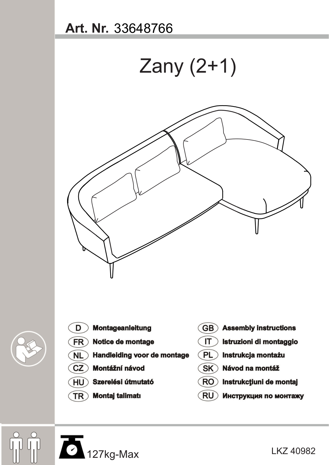 andas Zany Assembly instructions