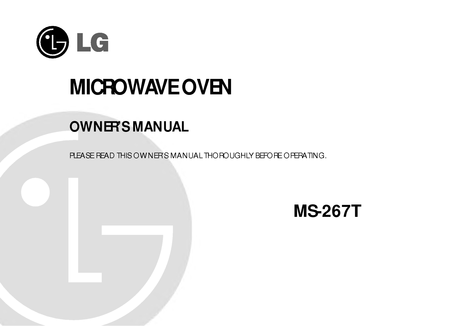 LG MS-267T User Manual