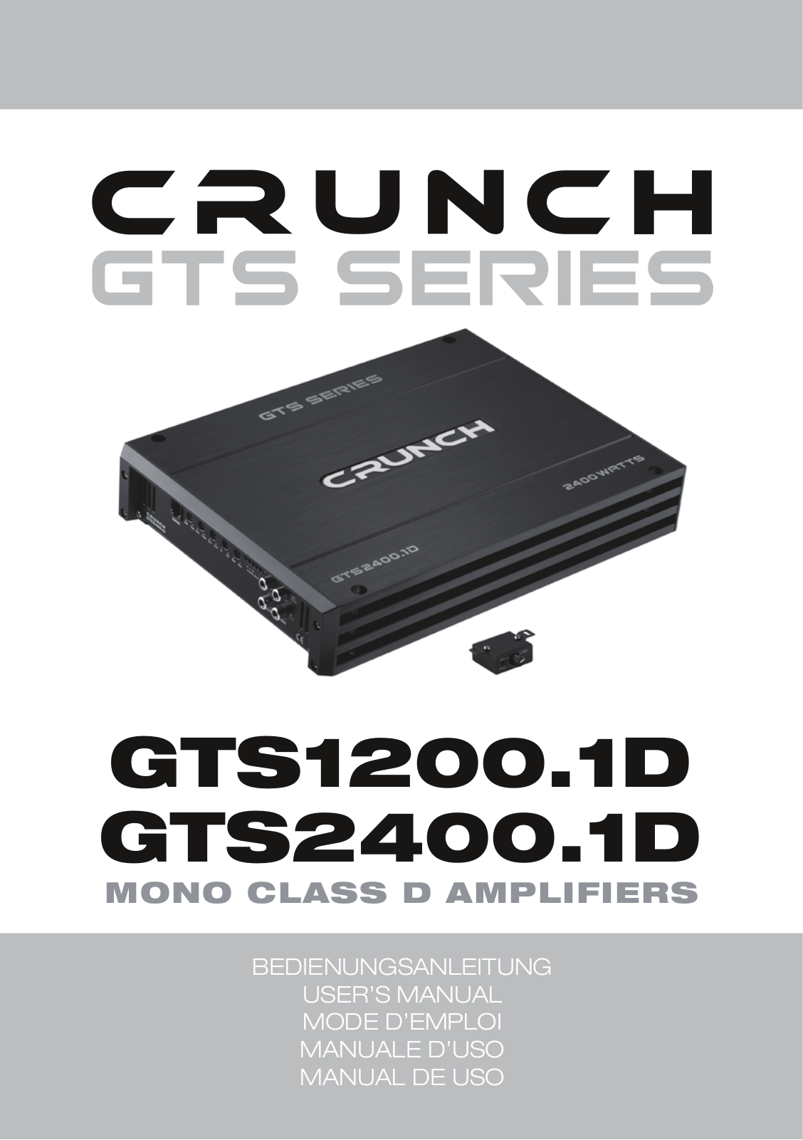 Crunch GTS2400.1D Service Manual