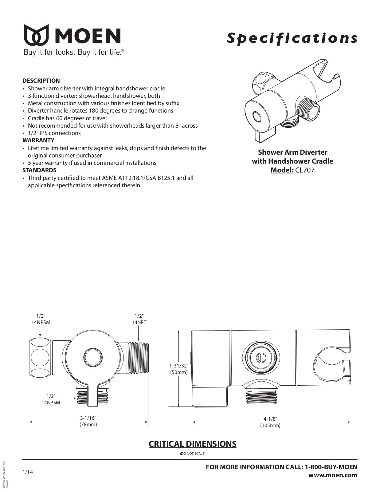 Moen NDPF2478 Specifications - ManualMachine.com