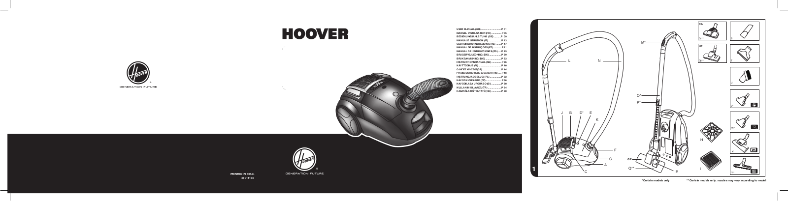 HOOVER TELIOS 30 PARQUET User Manual