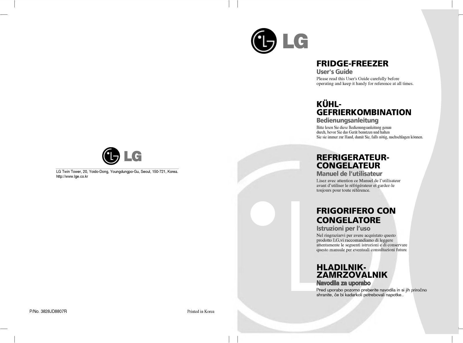 LG GR-439BLCA User Guide