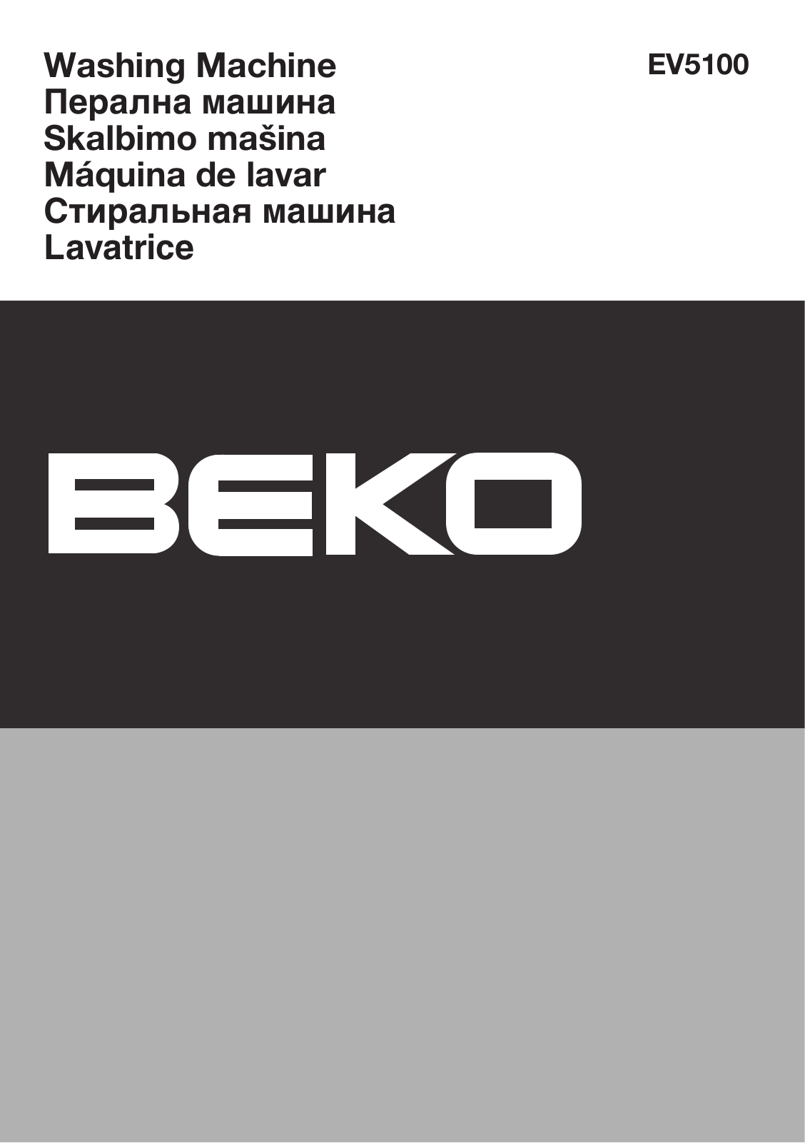 Beko EV 5100 User Manual