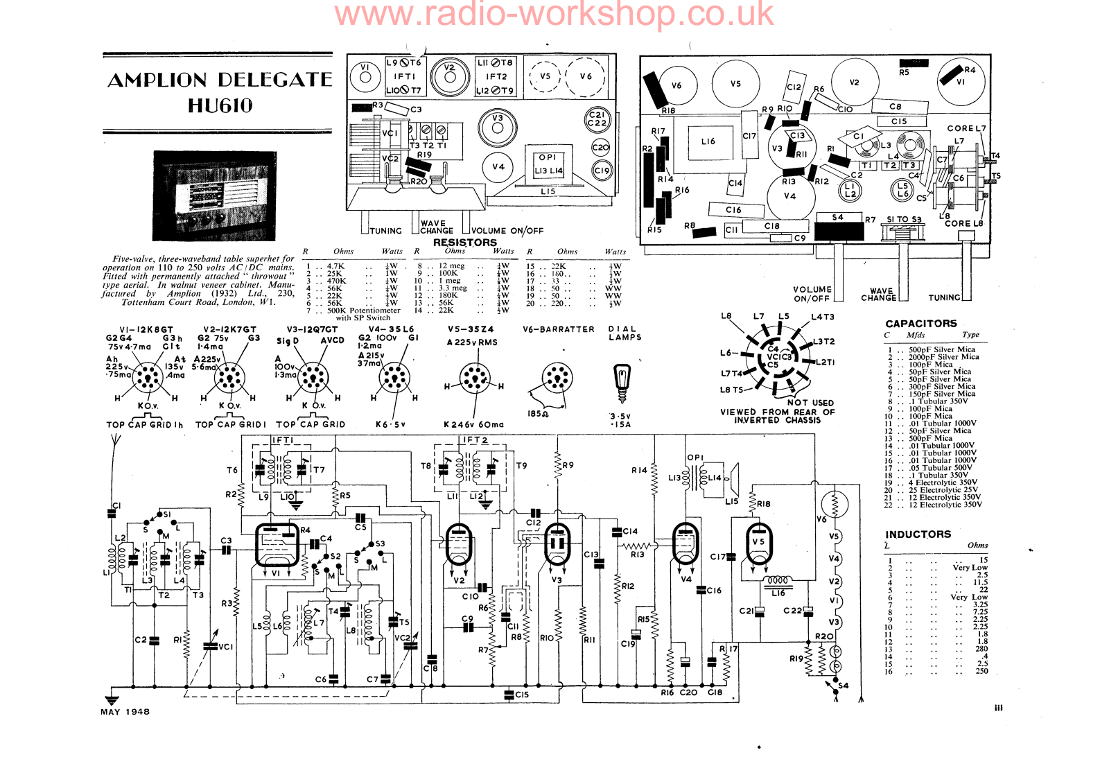 Amplion hu610 schematic - ManualMachine.com