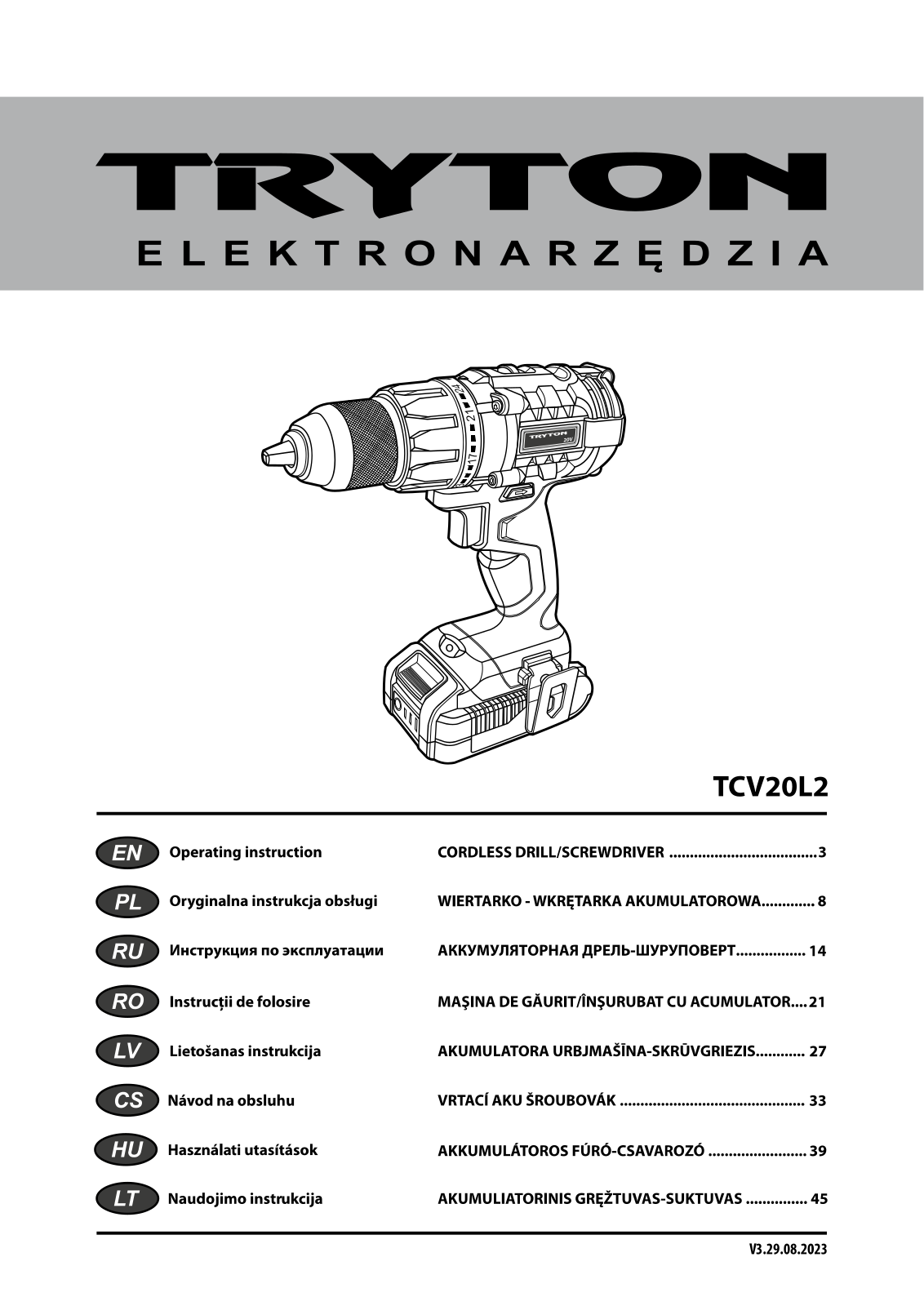 TRYTON TCV20L2 User guide - ManualMachine.com