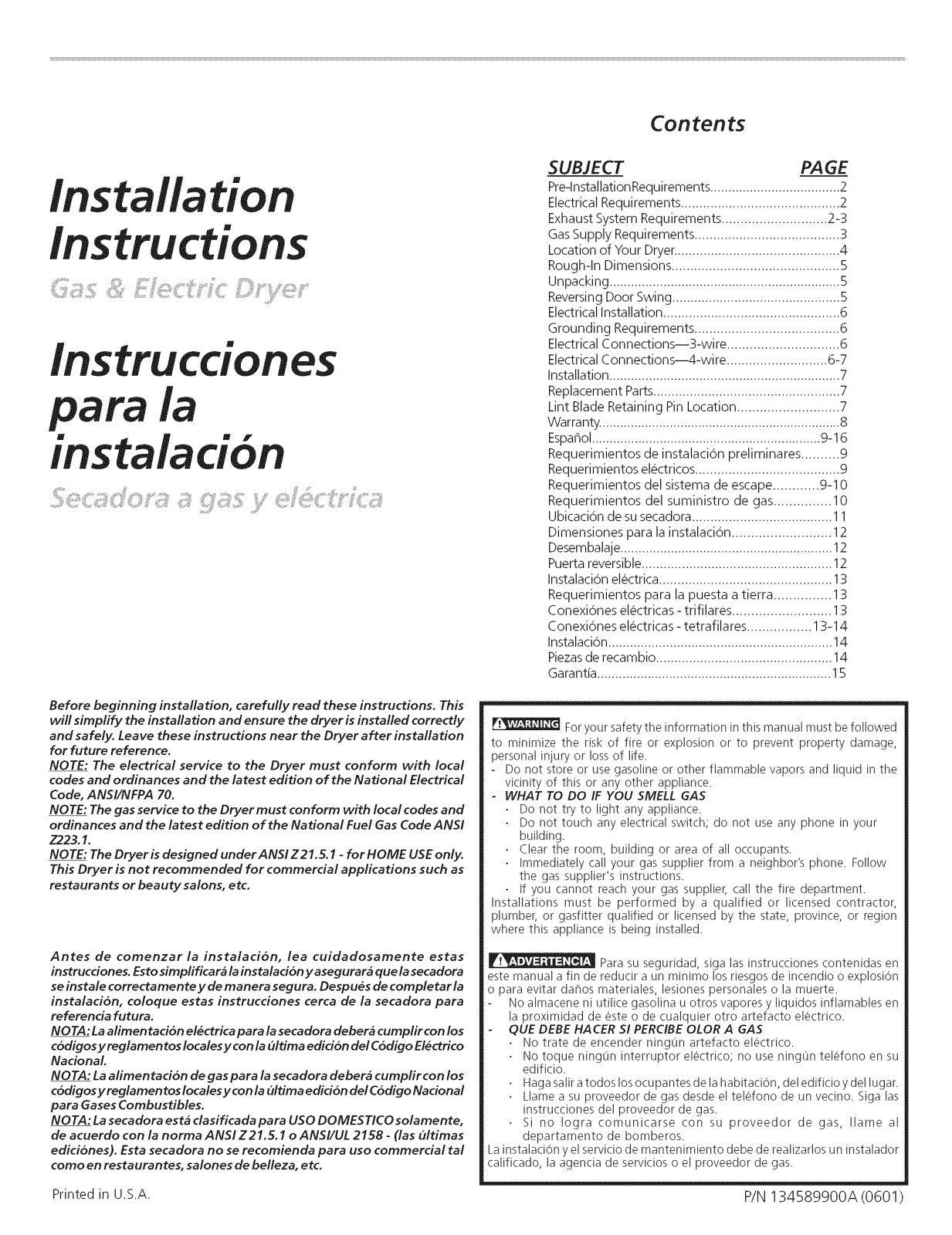 Frigidaire FCED3000ES0, FCGD3000ES0, FCGD3000ES1 Installation Guide - ManualMachine.com