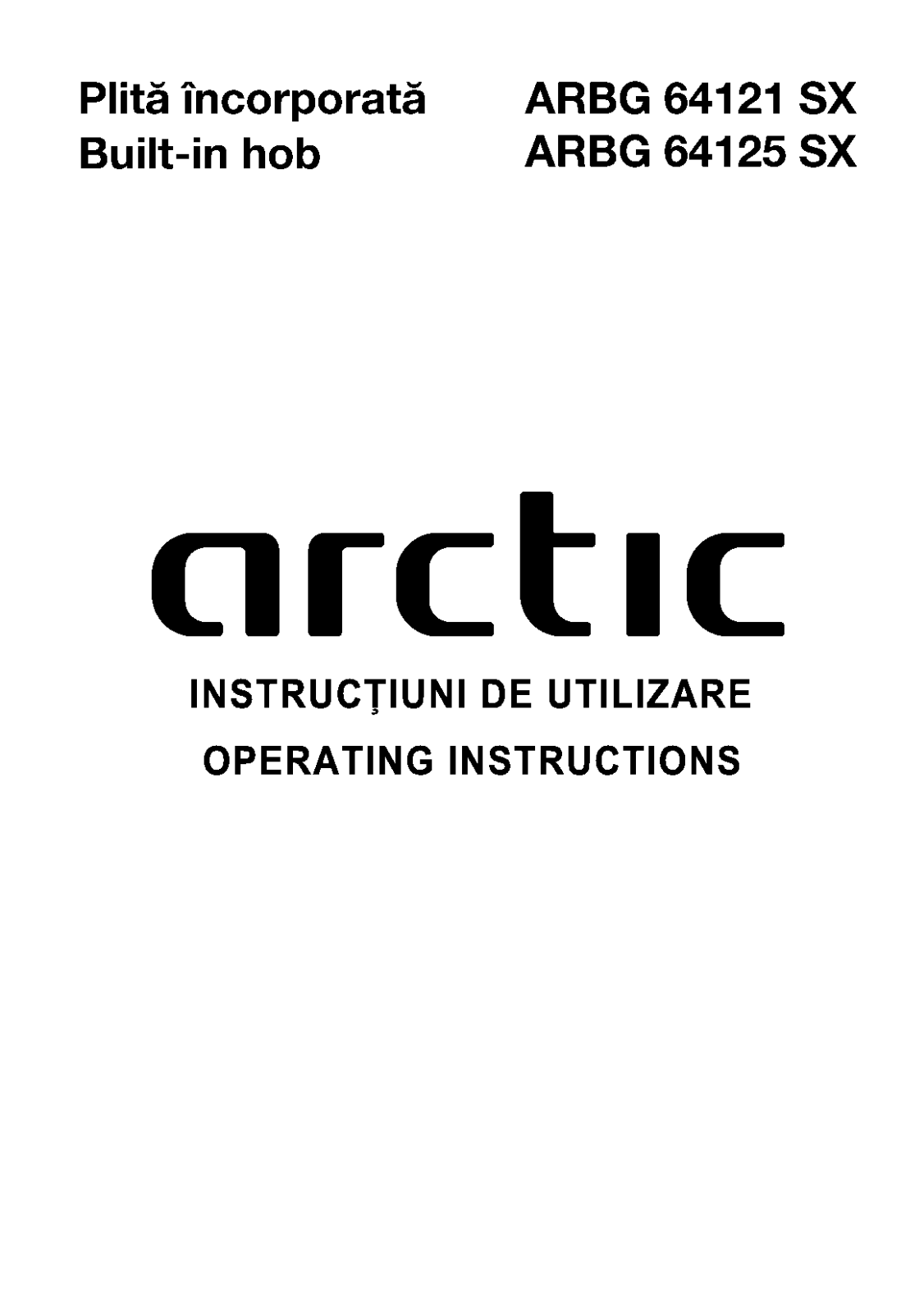 Arctic ARBG 64125 SX User guide - ManualMachine.com