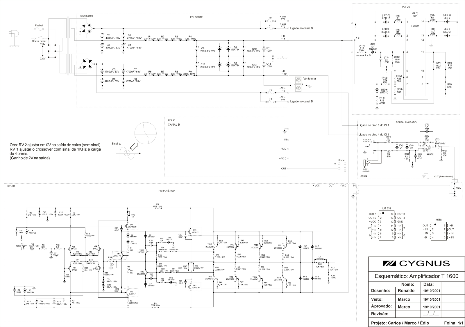 Cygnus Titanium T1600 Schematic