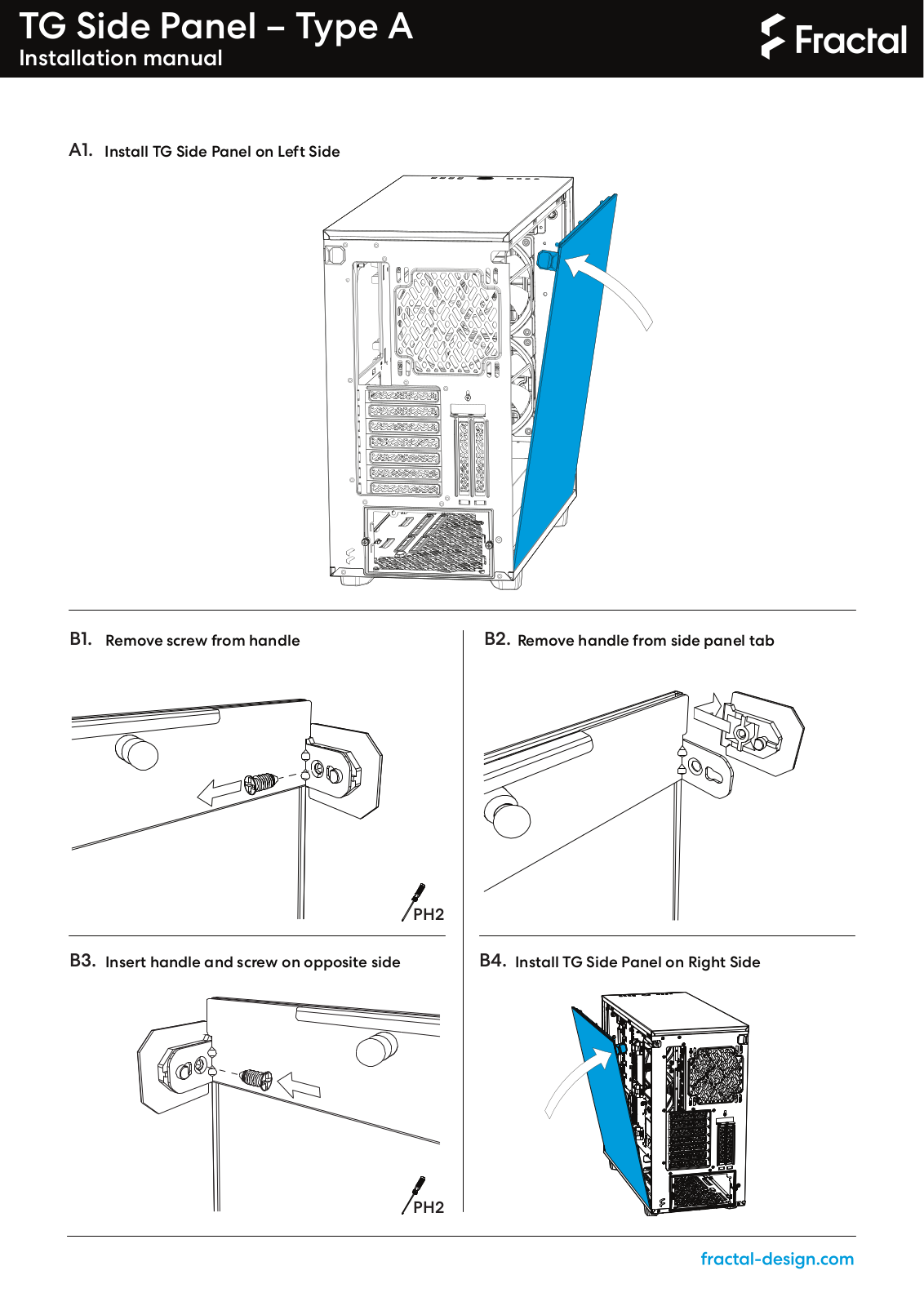 Fractal Design TG Side Panel – Type A operation manual