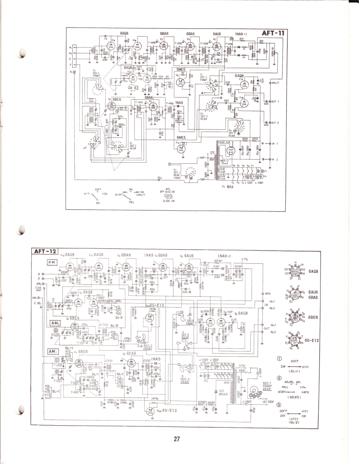 Pioneer AFT-11, AFT-12 Schematic