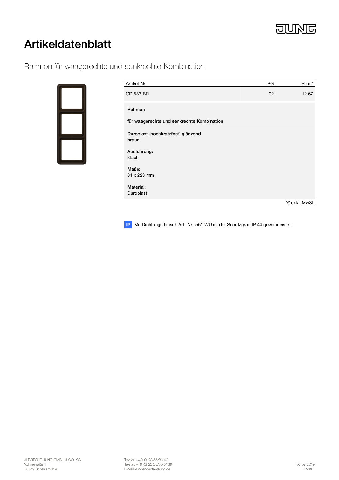 Jung CD 583 BR User Manual