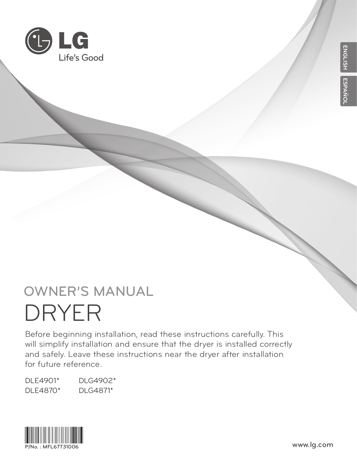 LG DLG4902W User Manual