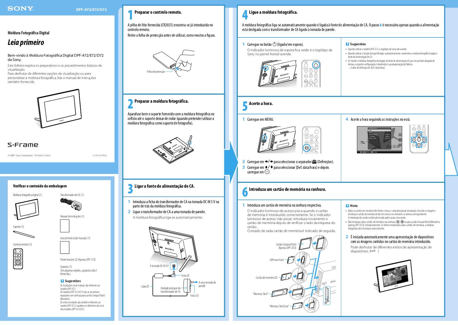 Sony DPF-A72, DPF-D72, DPF-E72 User Manual