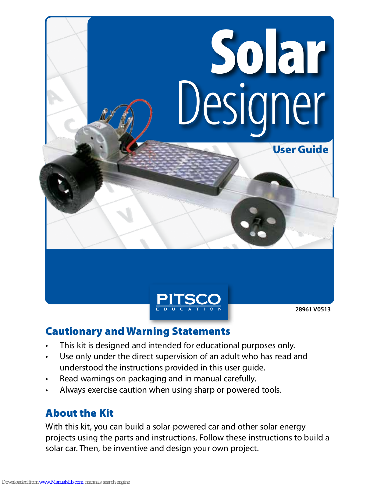 pitsco Solar Designer User Manual - ManualMachine.com