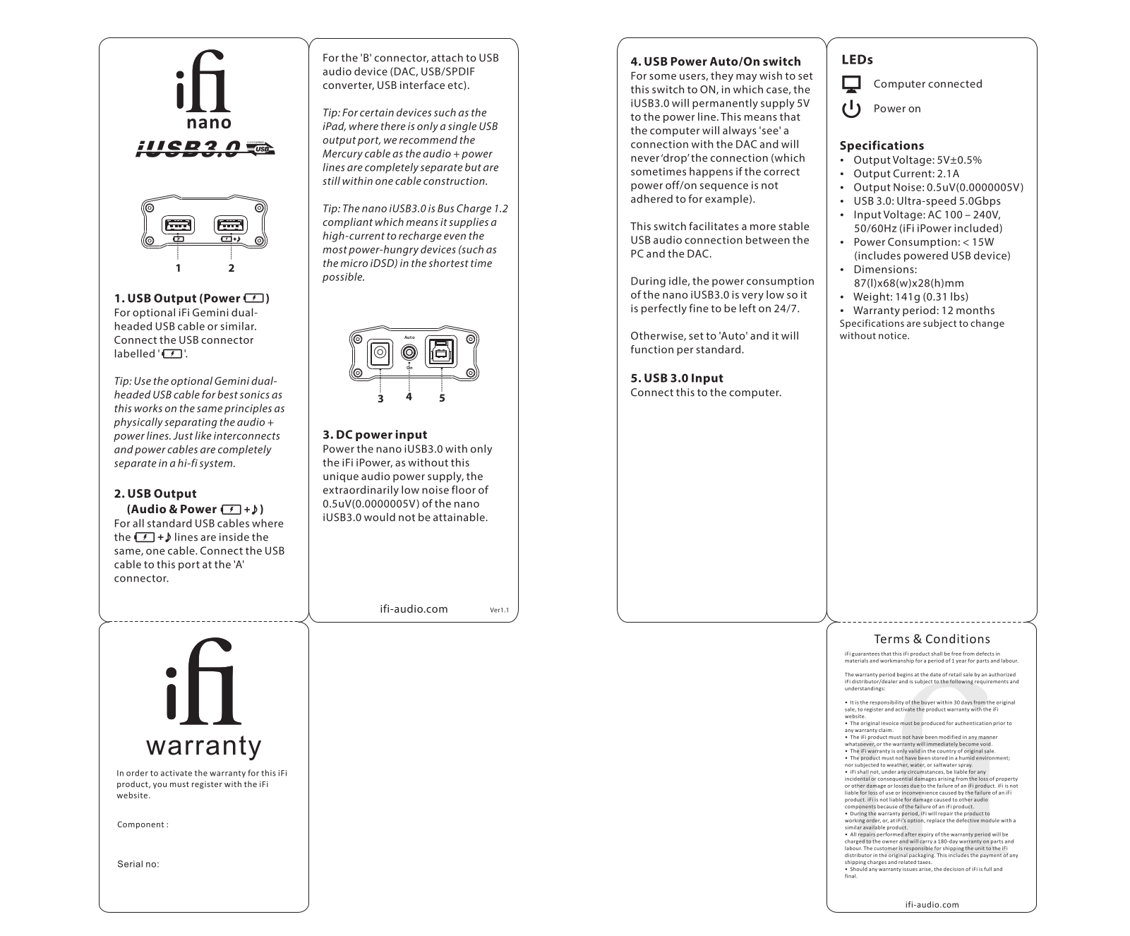 Ifi Nano IUSB3.0 User Manual