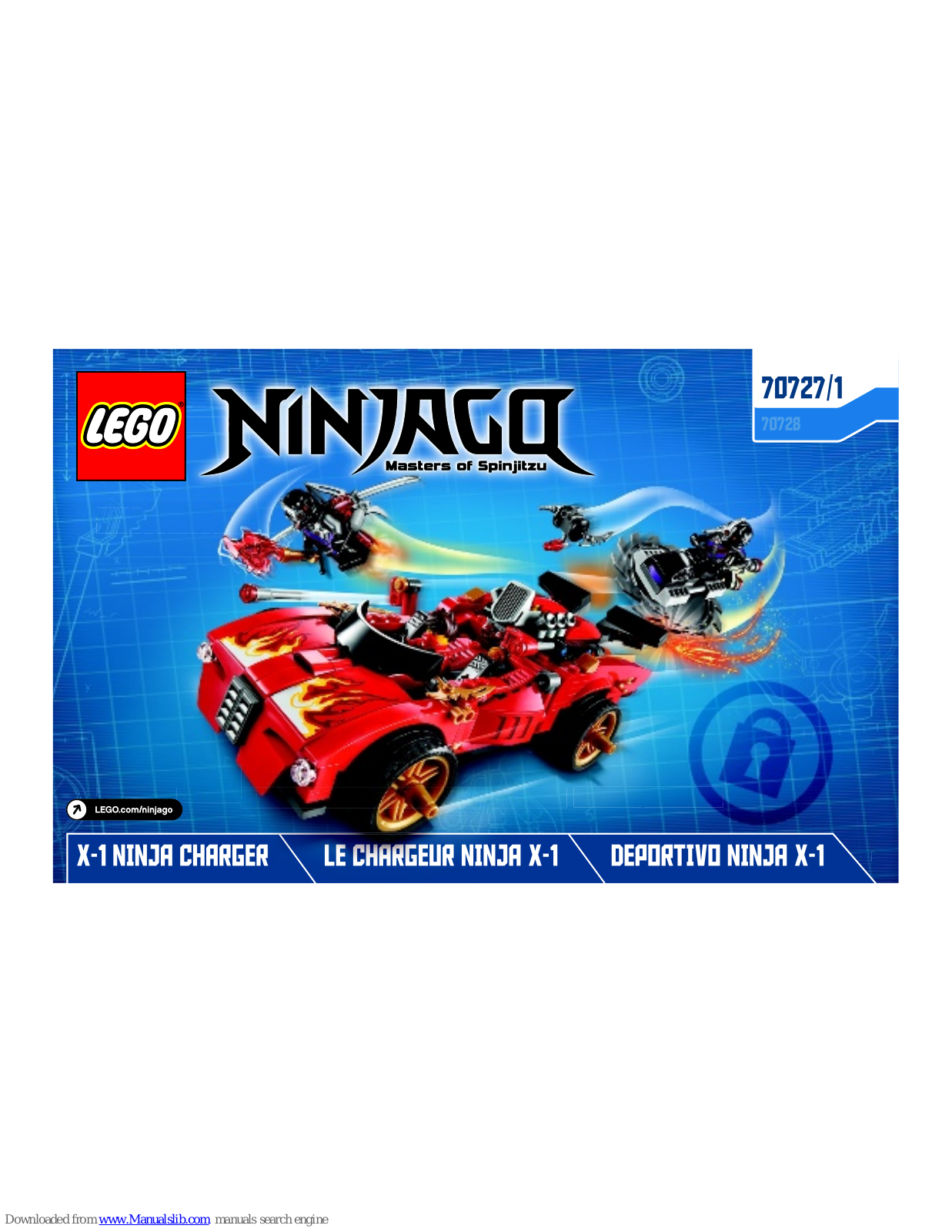 LEGO NINJAGO 70727/1, X-1 NINJA CHARGER Building Instructions