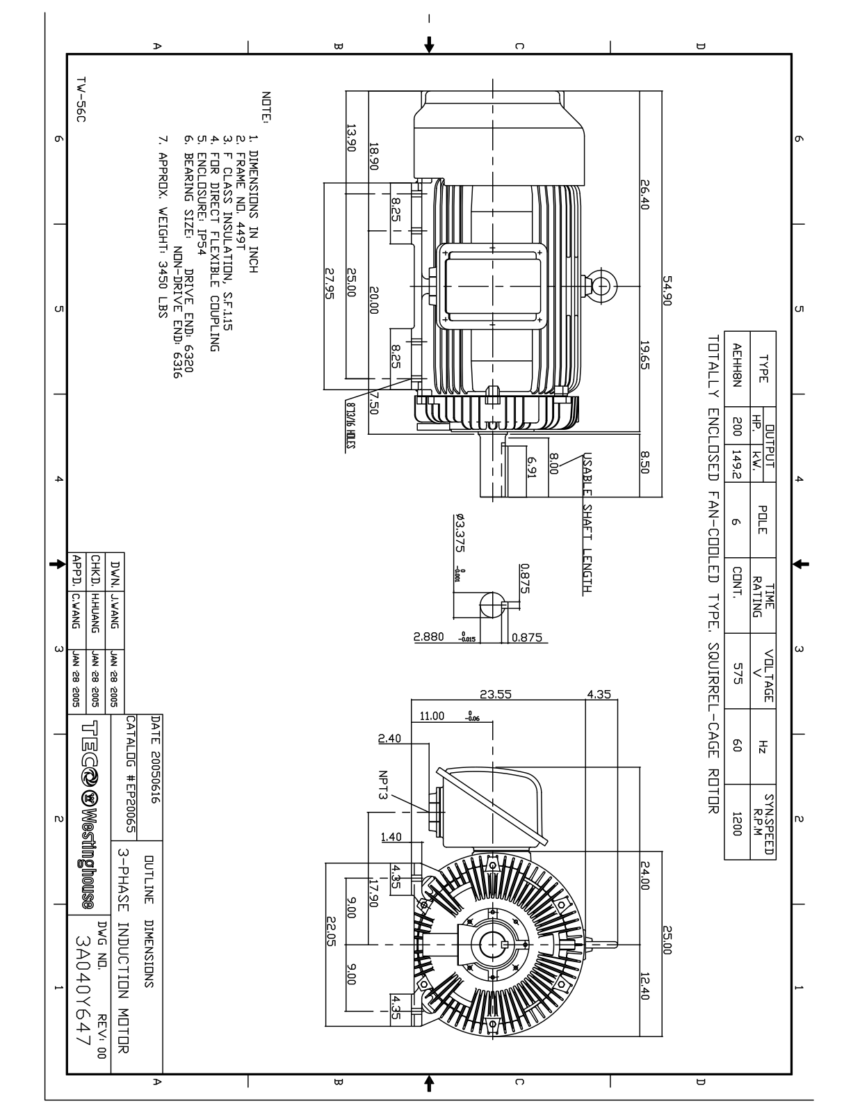 Datasheet EP20065 Reference Drawing (Teco) - ManualMachine.com