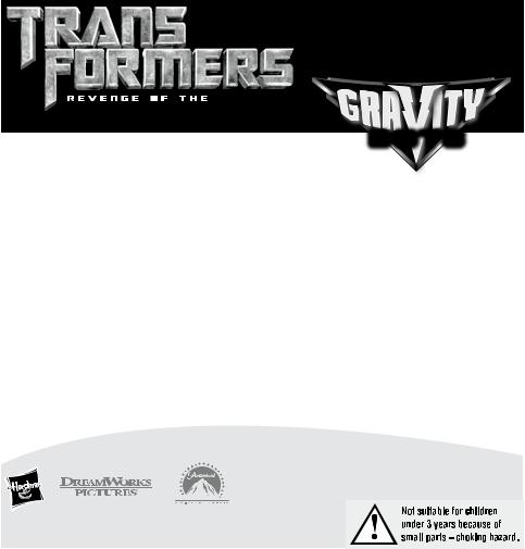 Hasbro TRANSFORMERS GRAVITY BOTS User Manual