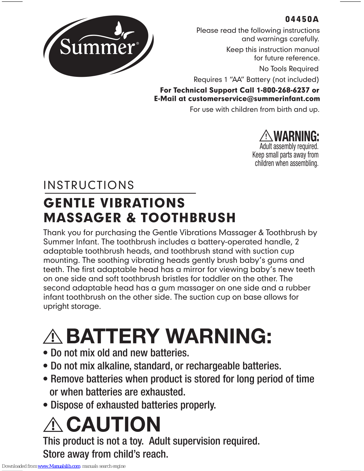 Summer 04450A Instructions Manual - ManualMachine.com