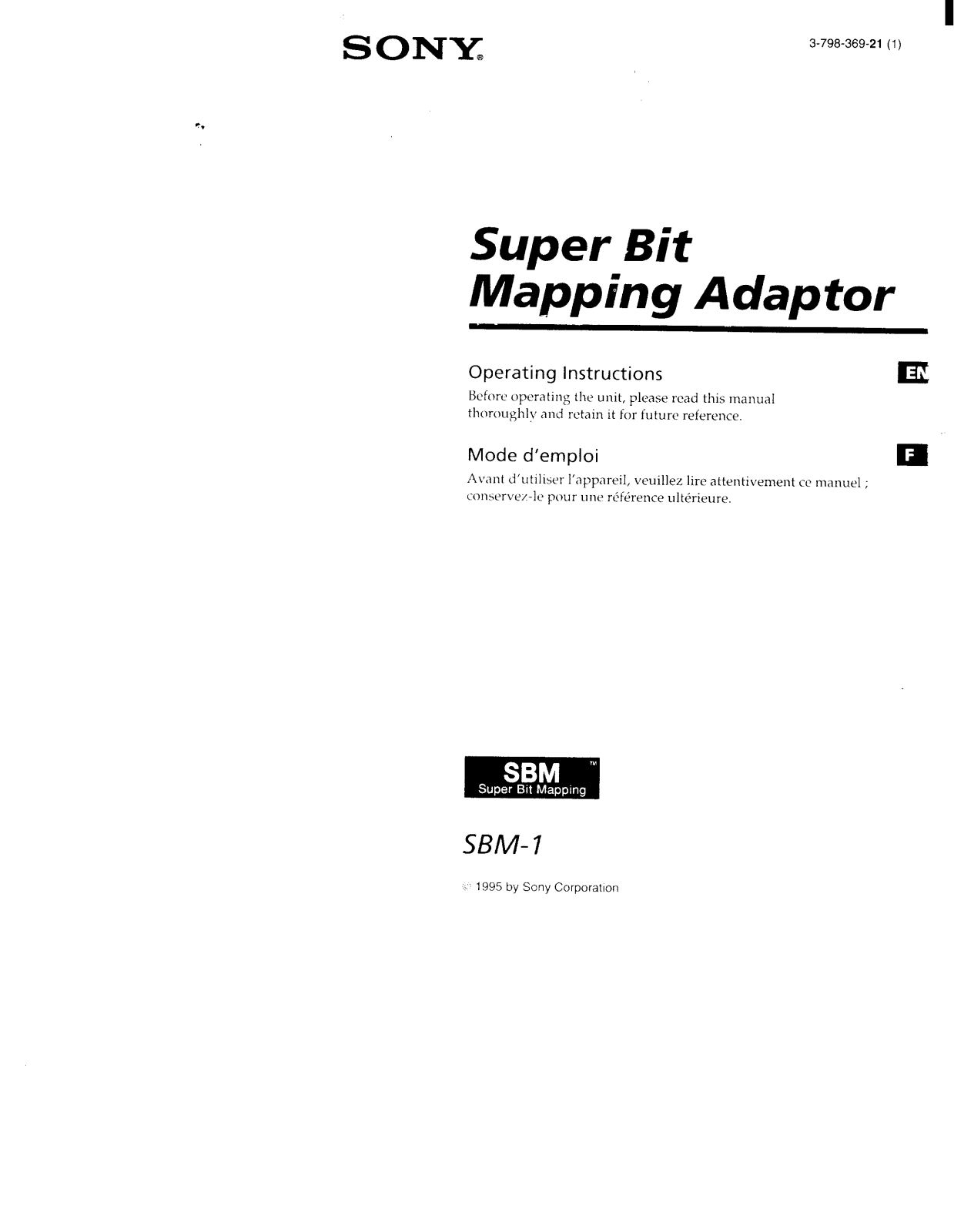 Sony SBM1 User Manual