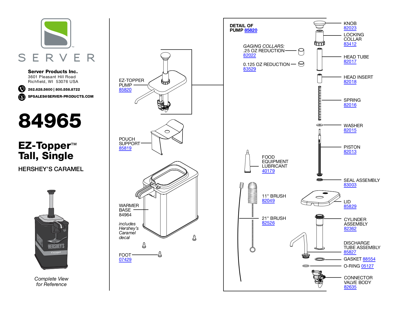 Server 84965 Parts List