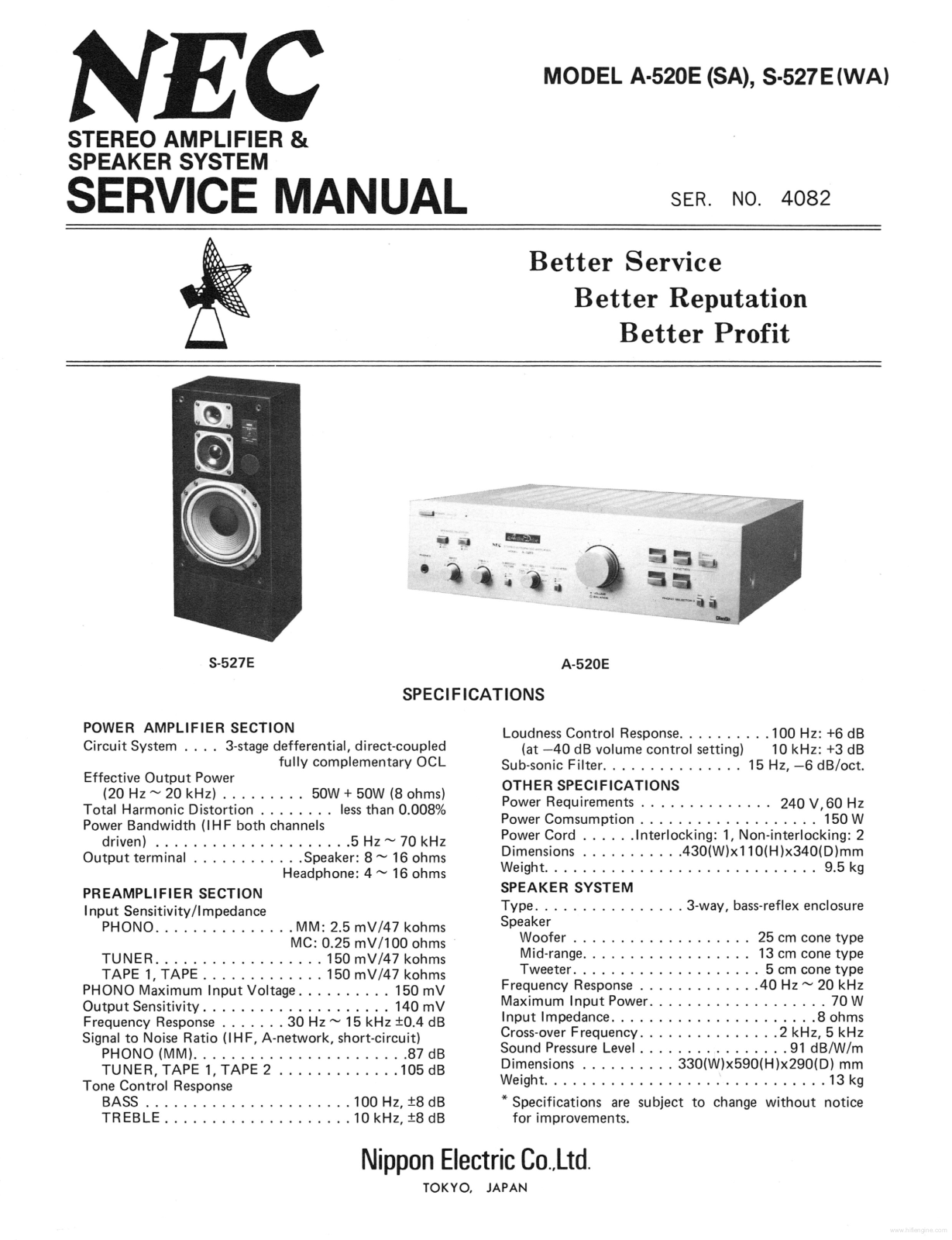 NEC A520E Service Manual