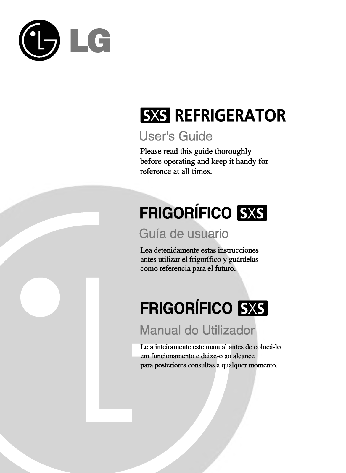 Lg GR-P207ER, GR-L2073ER User Manual