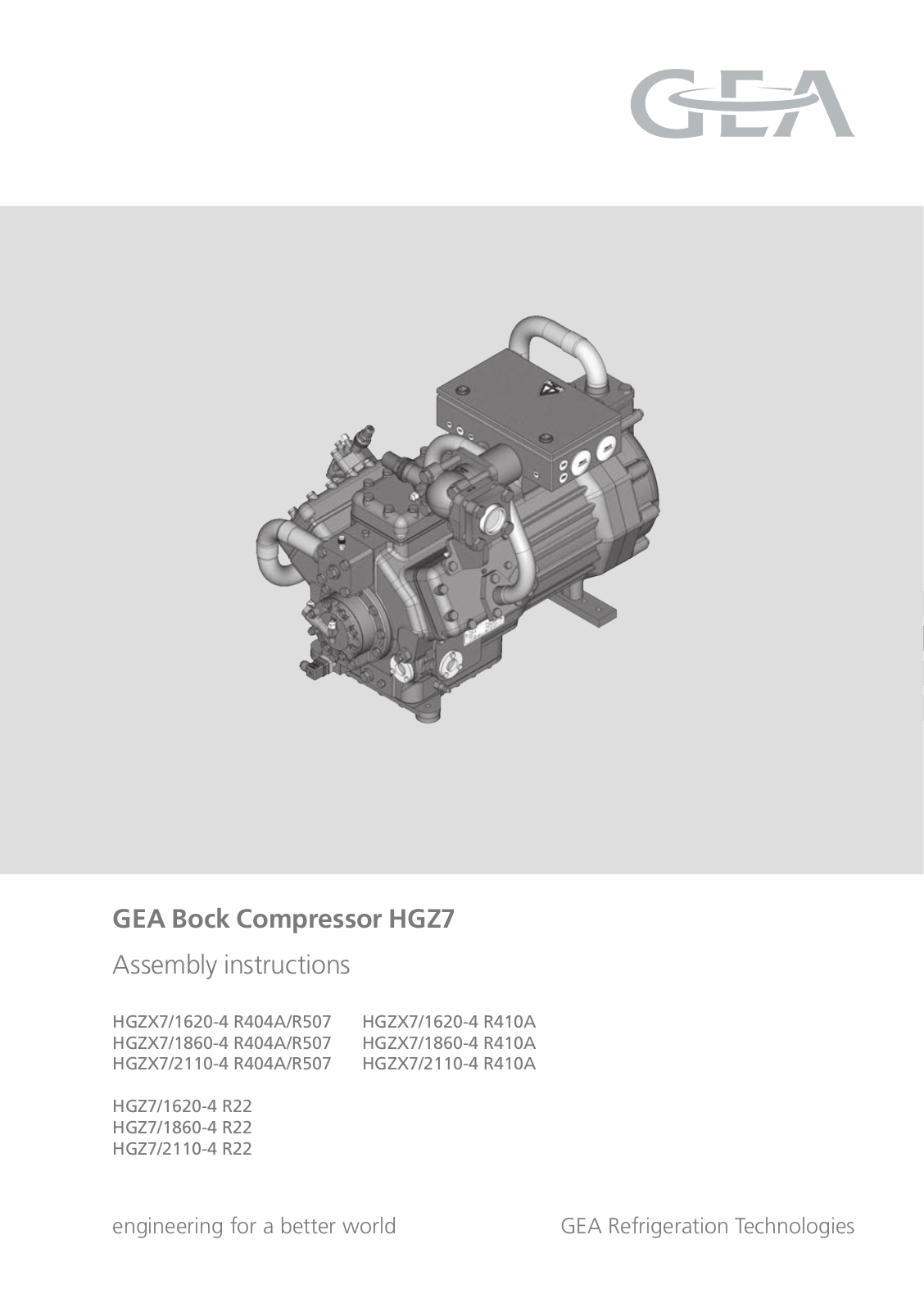 GEA Bock HGZ7 User Manual