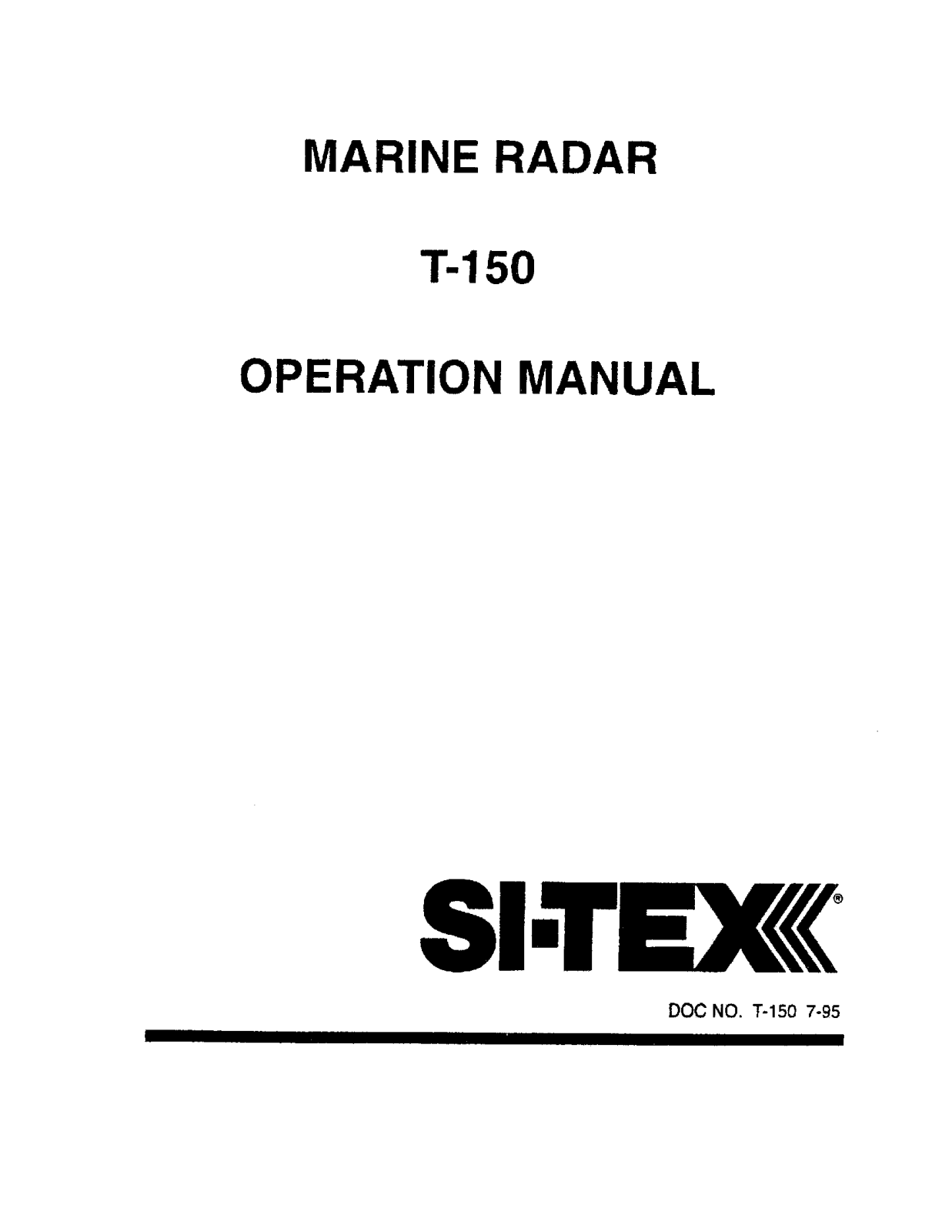 Si-tex T-150 User's Manual