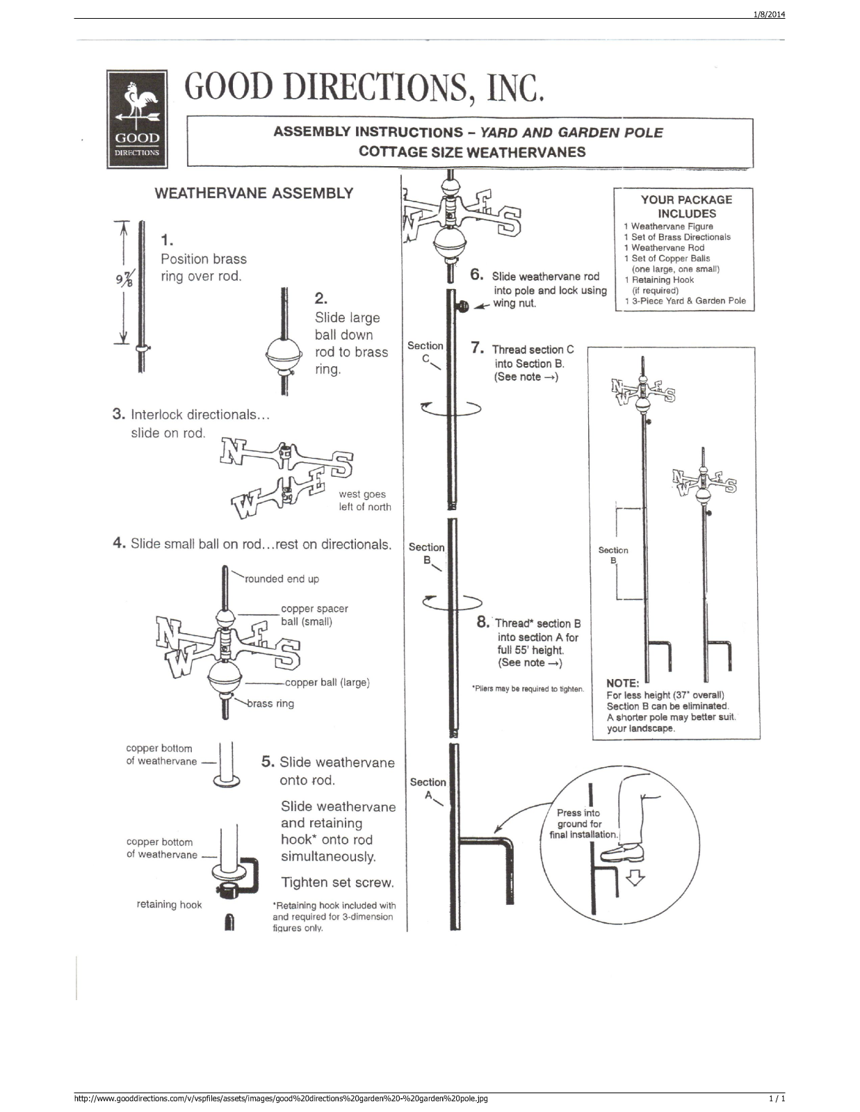 Good Directions GDD1875 Installation & Assembly - ManualMachine.com
