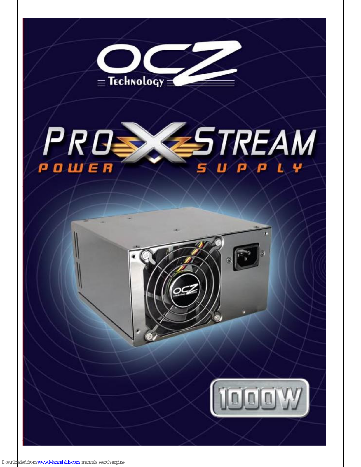 OCZ PRO X STREAM User Manual