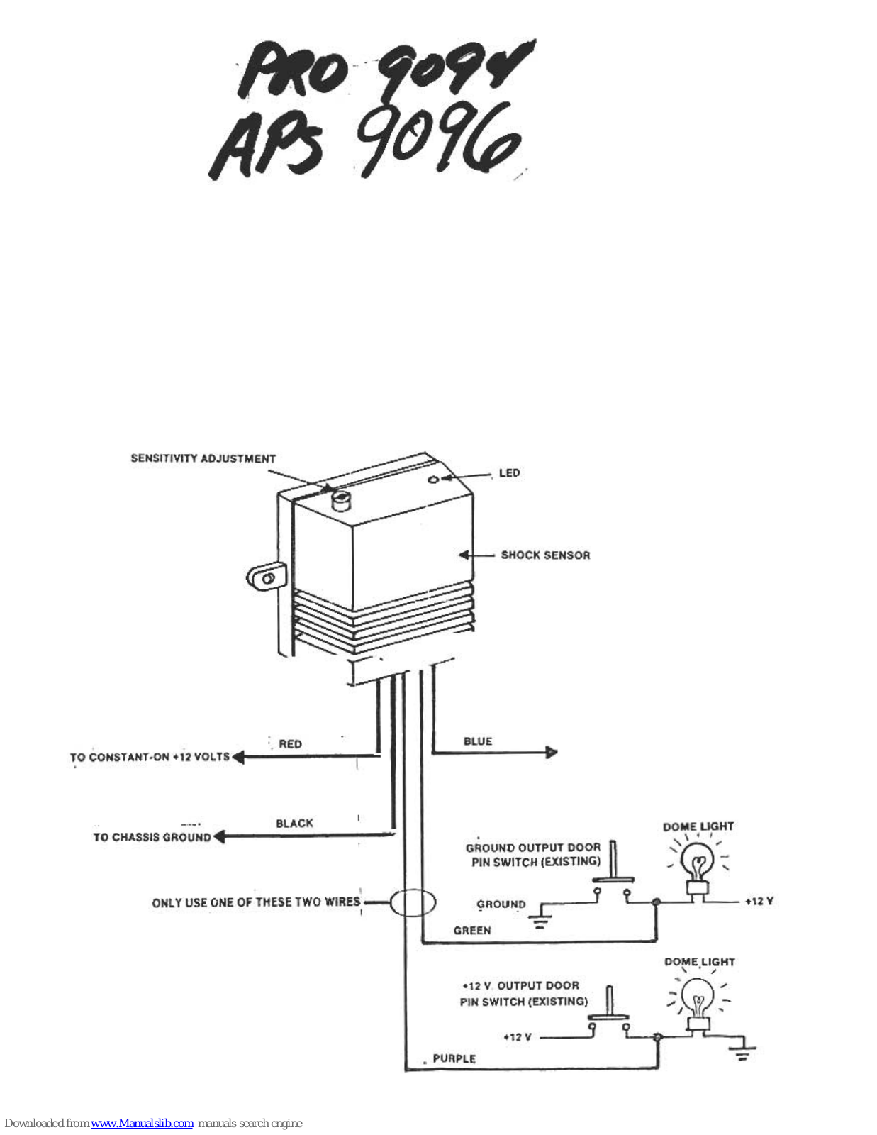 Audiovox APS 9096 Wiring Diagram